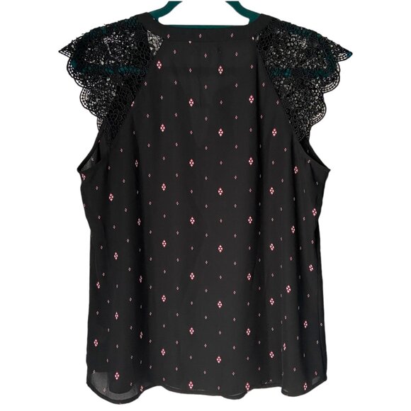 Maurices Women's Black Patterned Blouse Size Large - Picture 2 of 8